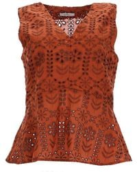 Paul Smith - Top With Perforated Pattern Polyester Cotton Tops - Lyst