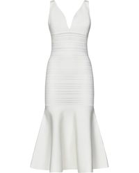 Victoria Beckham - Frame Detail Dress Midi Dress - Lyst
