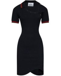 Vivienne Westwood - Cotton Piqué Glory Asymmetric Polo Mini Dress - Lyst