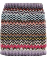 Missoni - Embroidered Viscose Blend Mini Skirt - Lyst