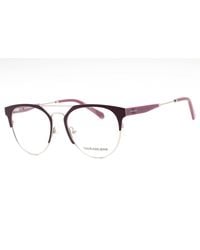 Calvin Klein - Calvin Klein Jeans Ckj18103 Round Metal-Frame Eyeglasses — Burgundy - Lyst