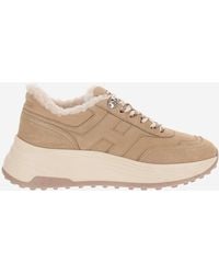 Hogan - Chunky Sole Stitched Panel Leather Sneakers - Lyst