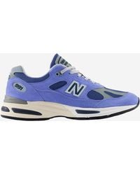New Balance - Sneakers 991V2 Leather And Mesh Trainers - Lyst