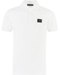 Dolce & Gabbana - Cotton-Pique Polo Shirt - Lyst