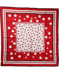 Dolce & Gabbana - Polka Dot Square Foulard 90Cm X 88Cm Scarf - Lyst