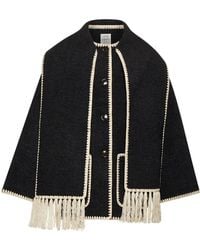 TOTEME - Wool-Blend Jacket With Scarf Detail - Lyst
