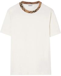 Burberry - Neutrals T-Shirts & Vests - Lyst