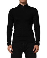 Dolce & Gabbana - Viscose Turtle Neck Pullover Sweater Nylon Clothing - Lyst