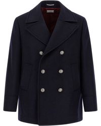 Brunello Cucinelli - Double Flannel Caban - Lyst