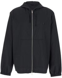 Givenchy - Zip-Up Hoodie With Logo Detail Virgin Wool Coat - Lyst