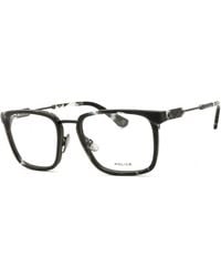 Police - Police Vplf09M Rectangular Metal Frame Eyeglasses - Lyst