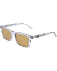 Ferragamo - Salvatore Sunglasses Square Full Rim, Transparent Frame And Lens Sf2060Se020 - Lyst