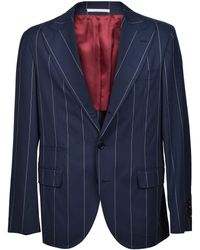 Brunello Cucinelli - Pinstripe Tailored Blazer, Brand Size 50 (Us - Lyst