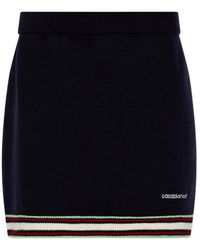 CASABLANCA - Skirt Merino Mini Shorts - Lyst