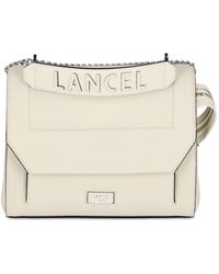Lancel - Camel Grained Leather Shoulder Bag - Lyst