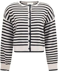 Lisa Yang - Marit Striped Cardigan Kashmir/Capra Hircus - Lyst