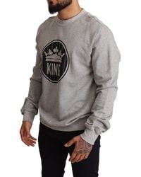 Dolce & Gabbana - King Sweatshirt Crewneck Cotton - Lyst