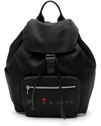 Kiton - Canvas Backpack With Logo - Lyst