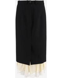 Balenciaga - Wool Tailored Lingerie Skirt - Lyst