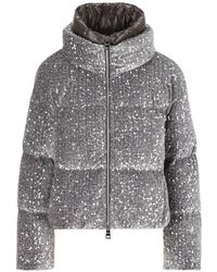 Herno - Sequin Embellished Coat - Lyst