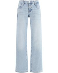7FOR - Low Straight Jeans Cotton; Elastane - Lyst