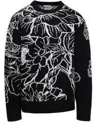 3.PARADIS - Knit Crewneck Sweater Flowers - Lyst