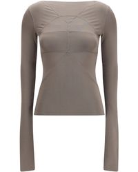 Rick Owens - Temple Fitted Top Viscose; Elastane - Lyst