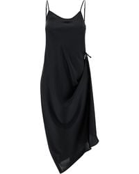 Low Classic - Midi Slip Dress With Drawstring - Lyst