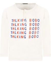 Bobo Choses T-shirt For Kids With Logos - White