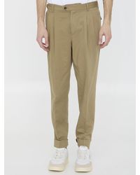 PT01 - Cotton And Linen Trousers - Lyst