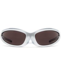 Balenciaga - Bb0251s Silver Sunglasses - Lyst