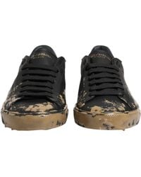 Dolce & Gabbana - Portofino Mud Effect Low Top Sneakers Shoes And Leather - Lyst