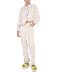 MSGM - High Waist Pants Polyester Trousers - Lyst
