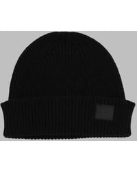 Paul Smith - Logo Ribbed Beanie Cashmere Merino Wool Hat - Lyst