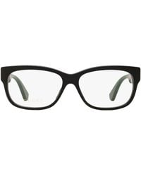 Gucci - Rectangular Eyeglasses GG0278O Black/green/red 55mm - Lyst