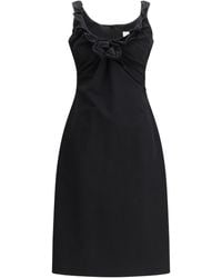 Magda Butrym - Sleeveless Dress With A Draped Neckline Cotton; Polyamide - Lyst