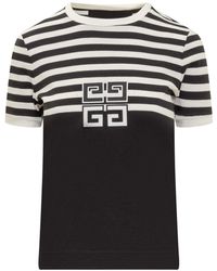 Givenchy - 4g Cotton Striped T-shirt - Lyst