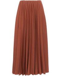 Clips - Pleated Skirt Polyester Elastane Long - Lyst