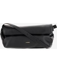 Jil Sander - Calfskin Leather Flap Shoulder Bag - Lyst