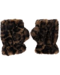 Apparis - Fingerless Gloves Ariel Leopard Synthetic Fur Polyester Hat - Lyst