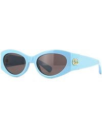 Gucci - Sunglasses Cat Eye Full Rim, Blonde Frame And Dark Lens Gg1401S002 - Lyst