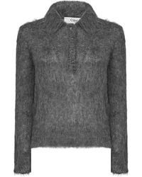 Chloé - Polo Shirt Smoky Alpaca-Blend - Lyst