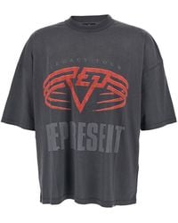 Represent - Crewneck T-Shirt With Logo Print - Lyst