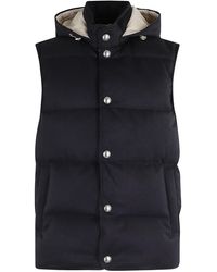 Eleventy - Gilet Cappuccio Staccabile - Lyst