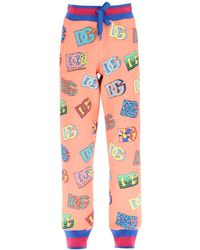 Dolce & Gabbana Cotton Jersey jogging Pants With Flamingo Print in 