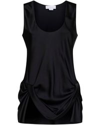 Stella McCartney - Top Draped Satin - Lyst