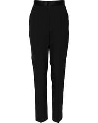 Dolce & Gabbana - Highwaisted Satin Waistband Pants - Lyst