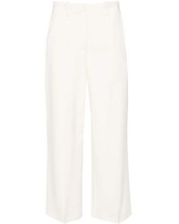 Erika Cavallini Semi Couture - Straight-Leg Cropped Trousers - Lyst