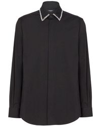 Balmain - Appliqué Collar Shirt - Lyst