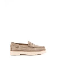 Tod's - Suede Moccasins With Rubber Pebbles - Lyst